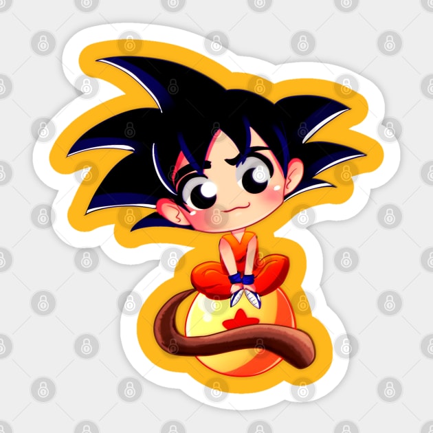 son goku Sticker by lezettern